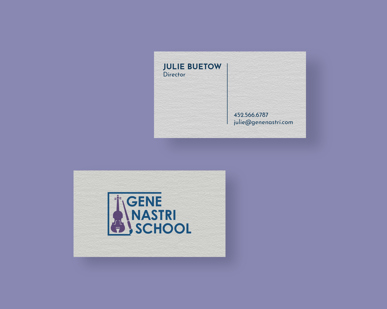 front and back of name card design