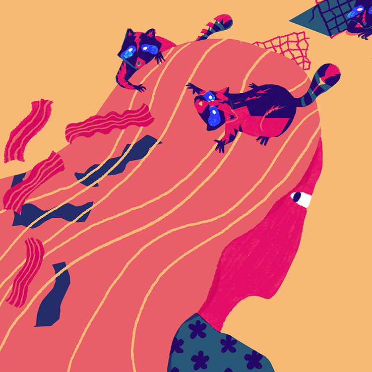 thumbnail of old woman in front of mirror with 3 nursing home staff workers around her