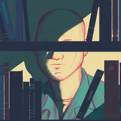 thumbnail of old woman in front of mirror with 3 nursing home staff workers around her