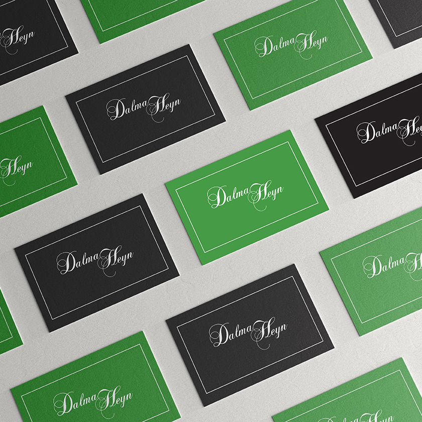 thumbnail of green and black business cards